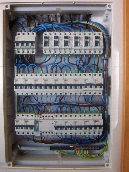 Cuadro eléctrico nuevo con magnetotérmicos y diferenciales cableado y etiquetado